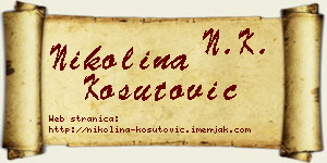 Nikolina Košutović vizit kartica